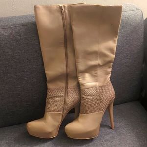 Justfab platform knee high boot 8